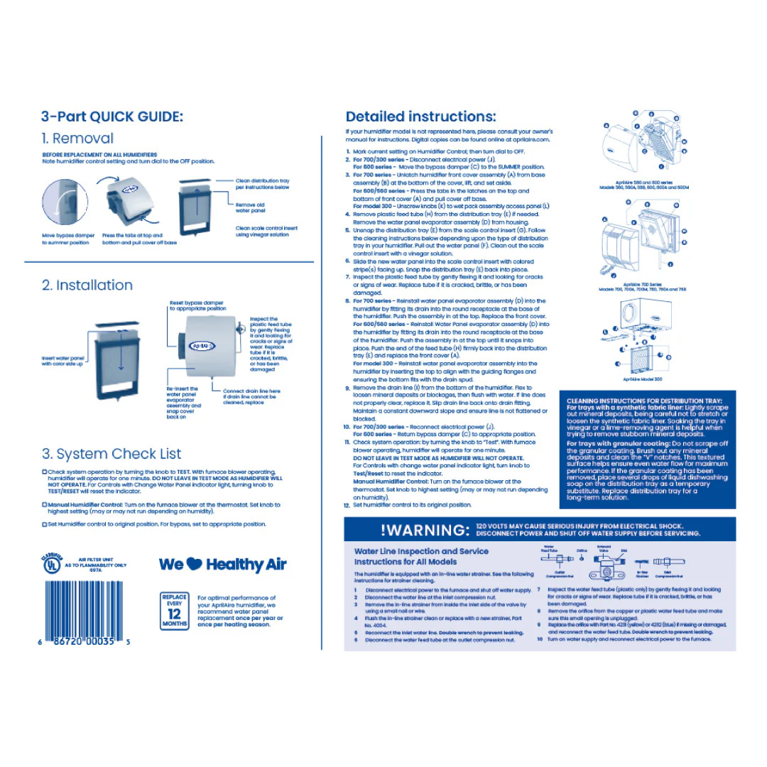 AprilAire 35 Replacement Water Panel - Image 9